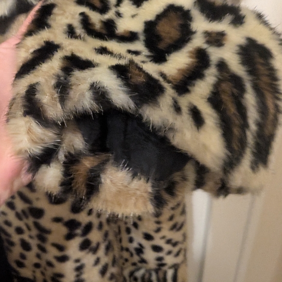 Free People Leopard Print Faux Fur Coat Size S - Picture 6 of 14